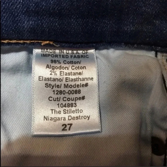 Current Elliot Stiletto Niagara Destroy Skinny 27 - Picture 7 of 9